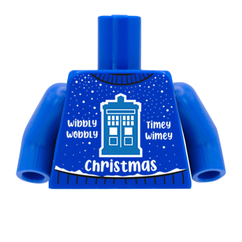 Time Travel Machine Christmas Jumper - Custom Design Minifigure Torso