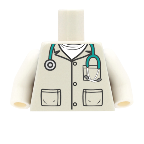 Doctor's Coat - Custom Design Minifigure Torso
