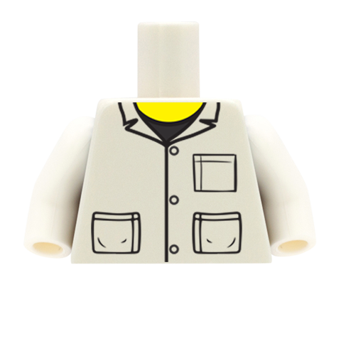 Lab Coat - Custom Design Minifigure Torso