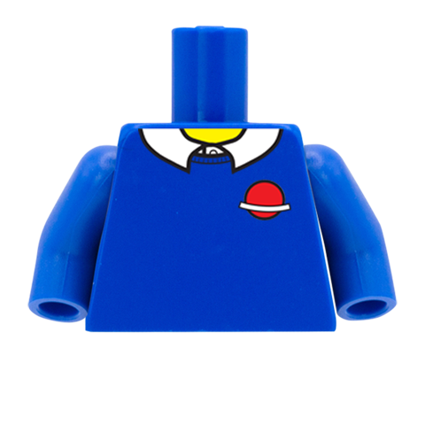 School Jumper with Custom Coloured Emblem - Custom Design Minifigure Torso