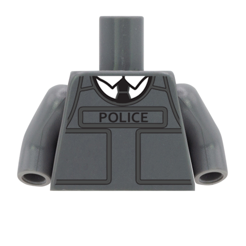UK Police Armoured Jacket - Custom Design Minifigure Torso