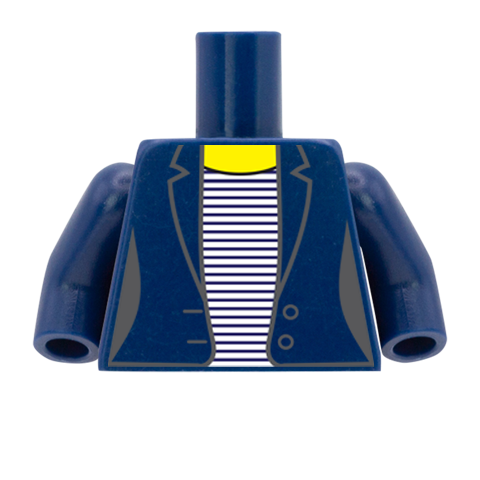 Women's Blazer and Striped Top - Custom Design Minifigure Torso