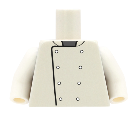 Chef's Top - Custom Design Minifigure Torso