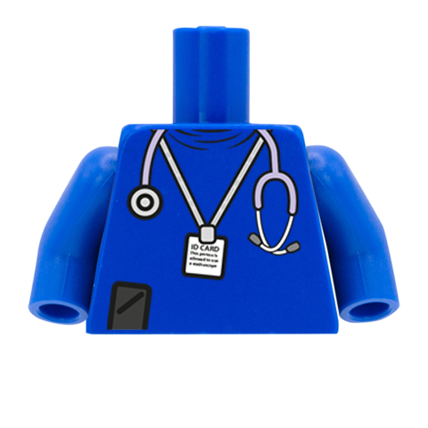 Nurse's Top - Custom Design Minifigure Torso