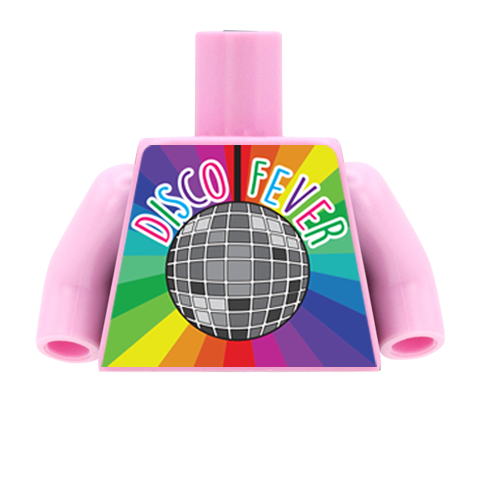 Disco Fever Top - Custom Design Minifigure Torso