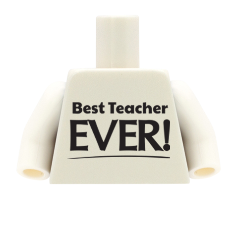 Best Teacher EVER - Custom Design Minifigure Torso