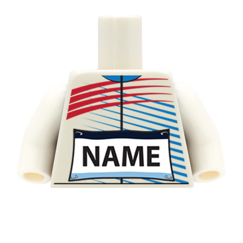 Personalised Competitive Cyclist Jersey  - Custom Printed Minifigure Torso
