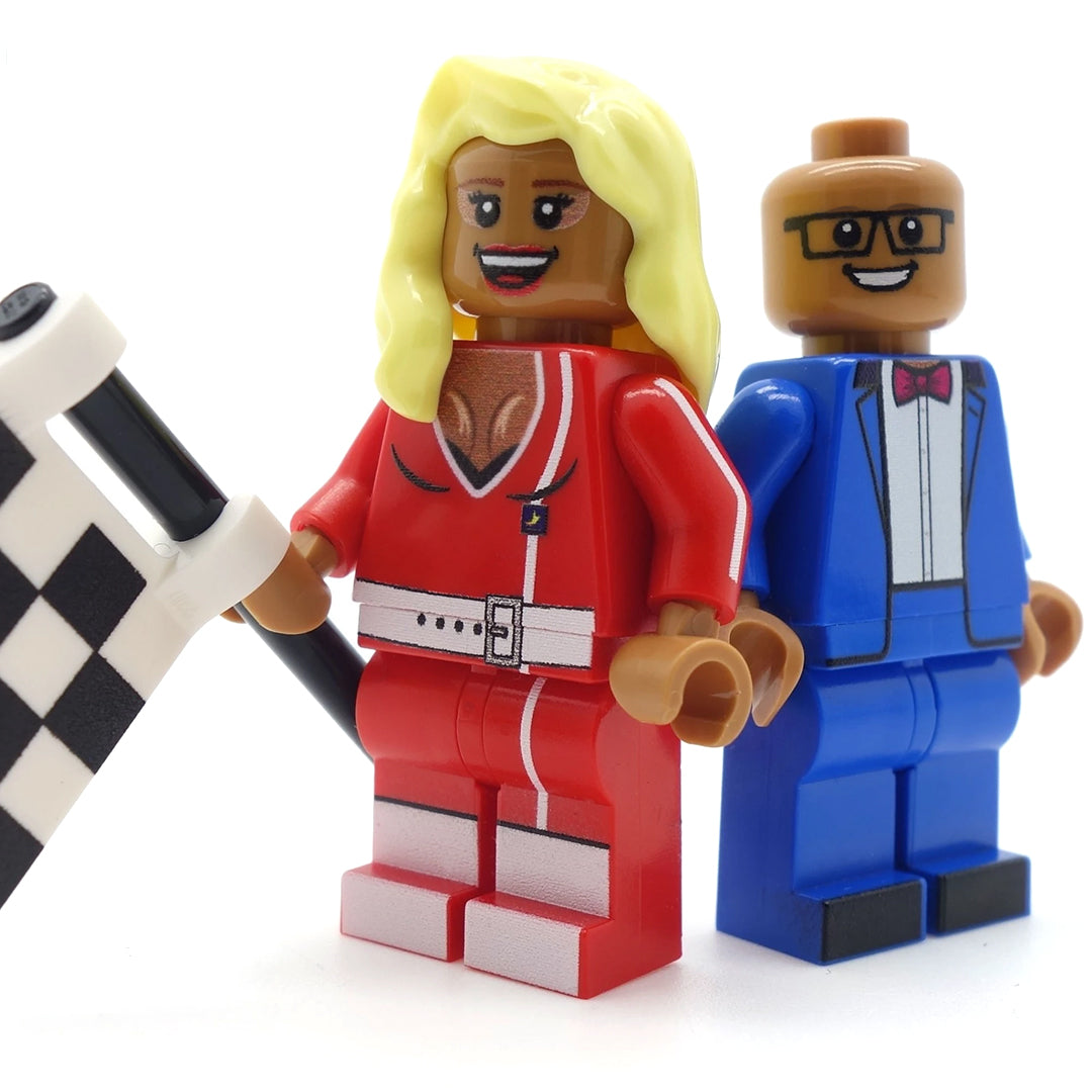 LEGO RuPaul's Drag Race, Drag Superstar (in drag and not in drag) - Custom LEGO Minifigures, Drag Race