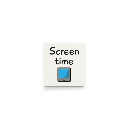 Screen Time (Spare Activity Tile for Visual Timetable) - CUSTOM DESIGN LEGO TILE