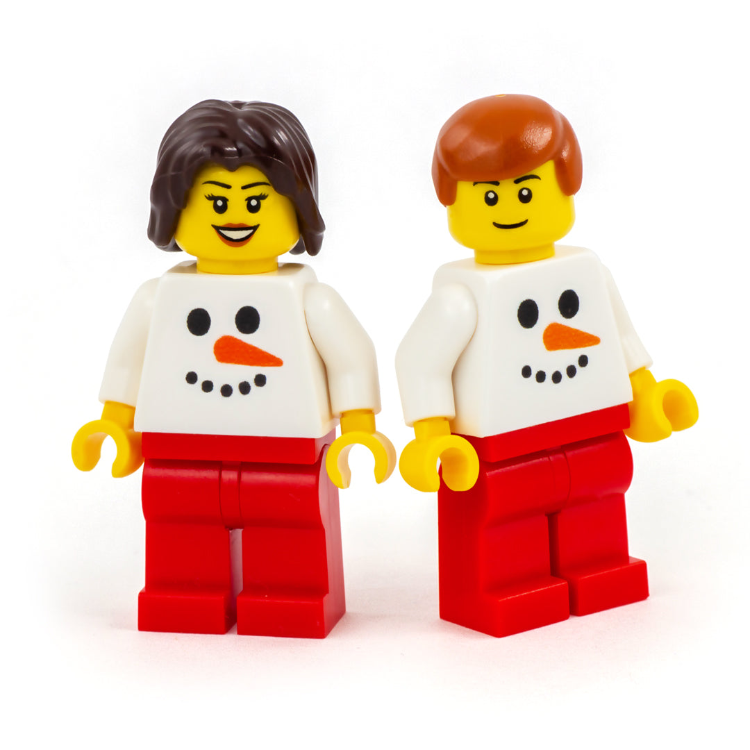 Snowman Face Personalised Minifigure - Custom Design LEGO Minifigure