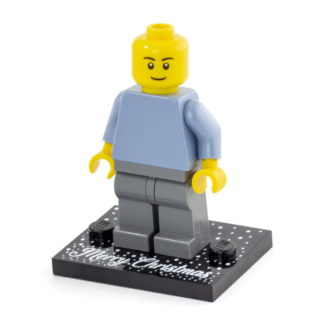 LEGO Snowy 'Merry Christmas' Baseplate - Custom Printed Baseplate