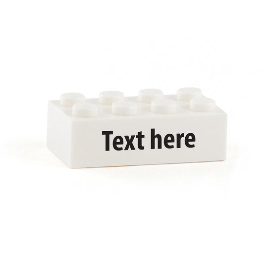Your Message on a Custom Printed 2x4 Brick (Choice of Fonts)