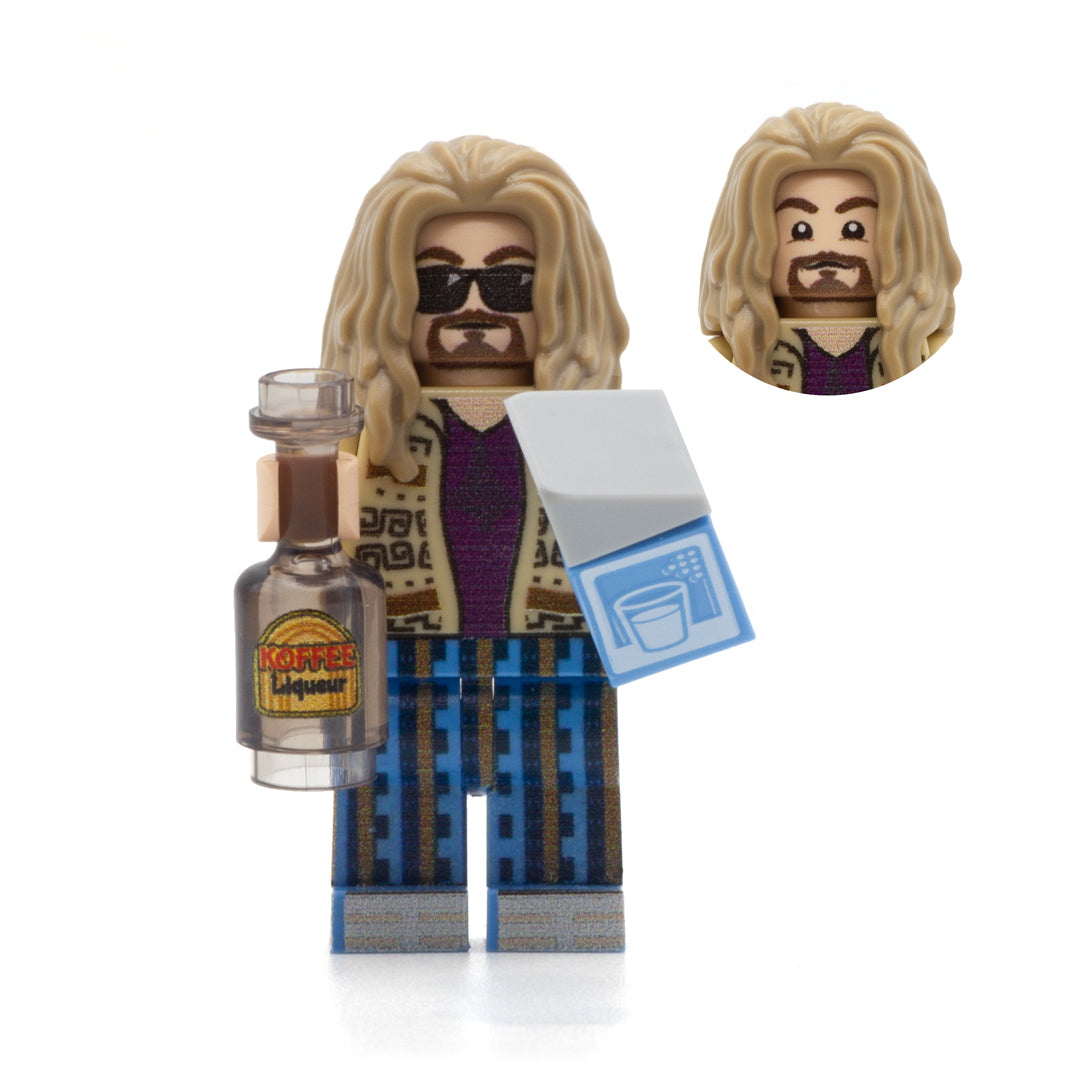 the big lebowski custom lego minifigures (the dude with milk and coffee liqueur)