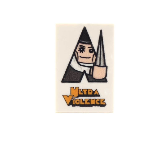 Ultra Violence Horror Poster - Custom Printed LEGO Tile