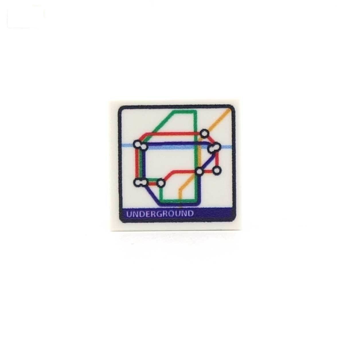 Underground Map Custom LEGO Tile