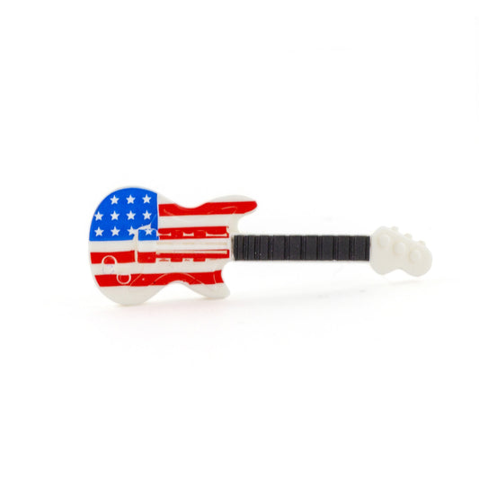 Stars and Stripes USA Flag LEGO compatible Guitar for your minifigure (Brickforge)