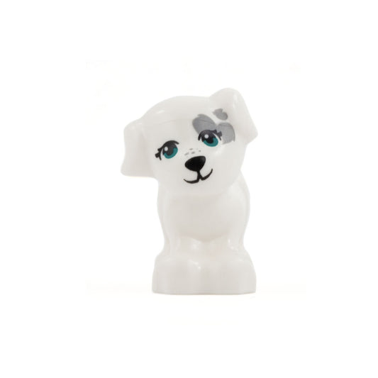 Little LEGO Dog (White with Grey Patch)