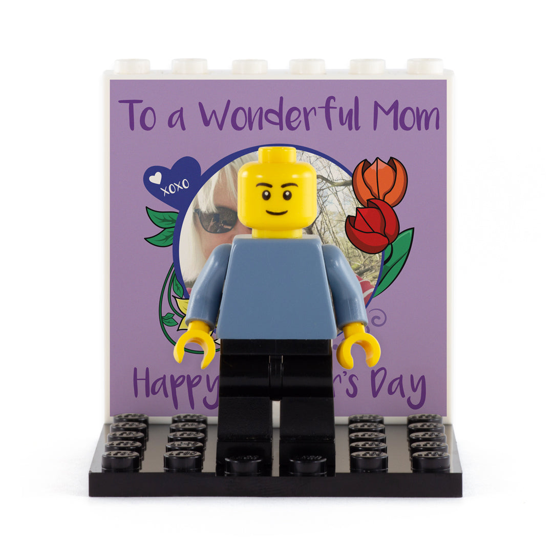 LEGO wonderful mom personalised display panel for LEGO minifigures